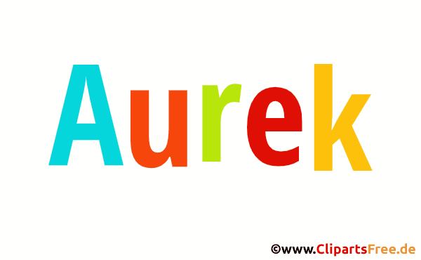 Aurek Vorname Bild mit Deko Schrift - Vornamen für Jungs