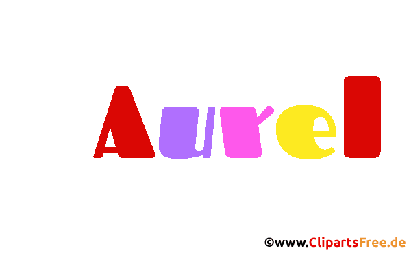 Aurel Vorname für Jungen animiertes Deko Bild