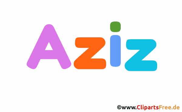 Aziz Name für Jungen - Animierte Bilder mit Vornamen