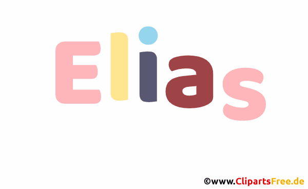 Elias Vorname für Jungen - beliebte Vornamen für Babies animiert