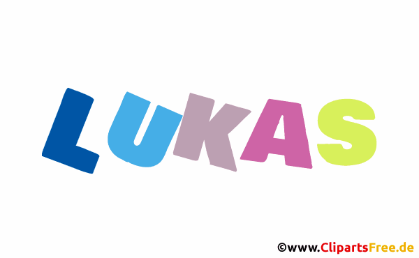 Lucas Vorname für Jungen als Gif animiert