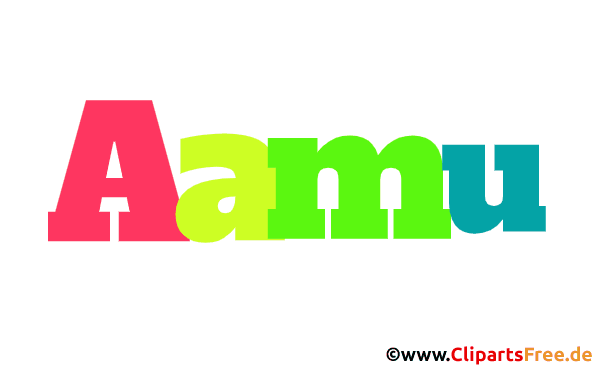 Aamu Mädchenname aus dekorativen Buchstaben
