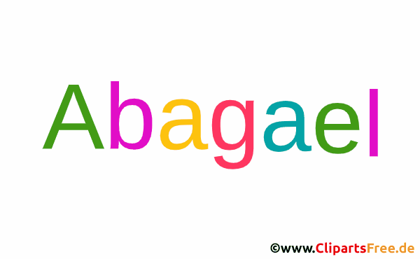 Abagael Mädchenname aus dekorativen Buchstaben