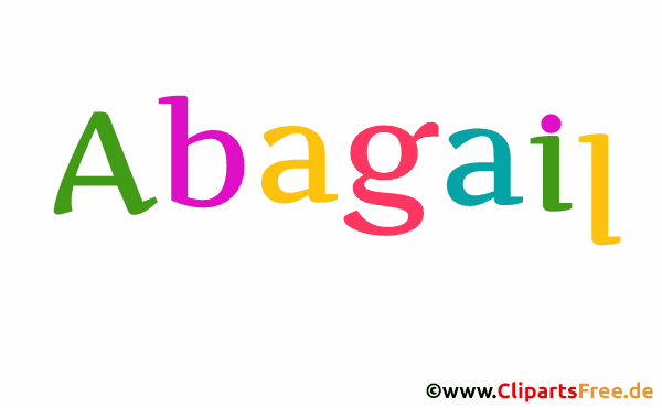 Abagail Mädchenname aus dekorativen Buchstaben