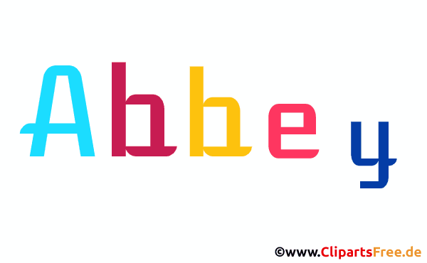 Abbey Mädchenname aus dekorativen Buchstaben