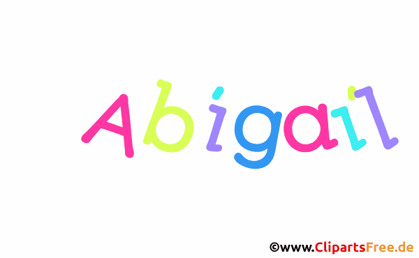 Abigail first name for girls as an animated gif file