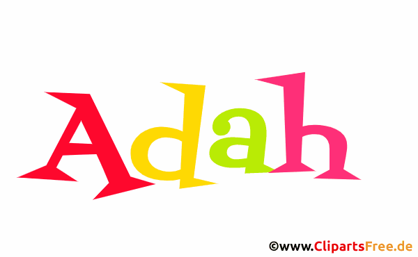 AdahVorname für Mädchen, Baby als Illustration