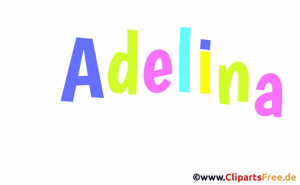 Adelina Vorname für Mädchen als animierte Gif-Datei