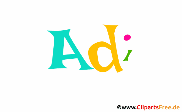 Adi Mädchenname aus animierten Buchstaben