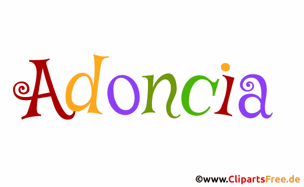 Adoncia Name für Mädchen als Gif-Animation