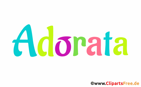 Adorata schöner Mädchenvorname für Baby als Bild