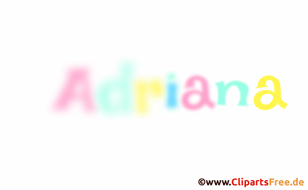Adriana Vorname für Mädchen als animierte Gif-Datei