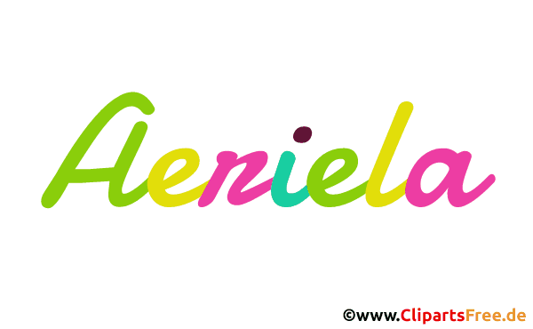Aeriela Name für Mädchen als Animationsbild