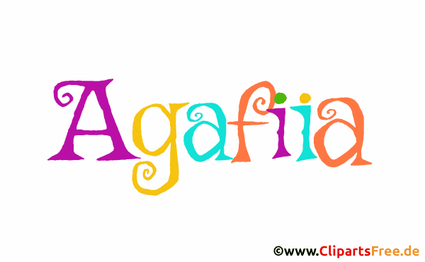 Agafiia schöner Mädchenvorname für Baby als Bild