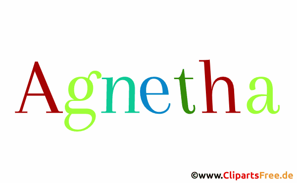 Agnetha Babyvorname - schöne weibliche Vornamen als Bilder