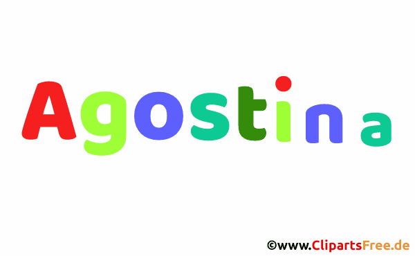 Agostina schöner Mädchenvorname für Baby als Bild