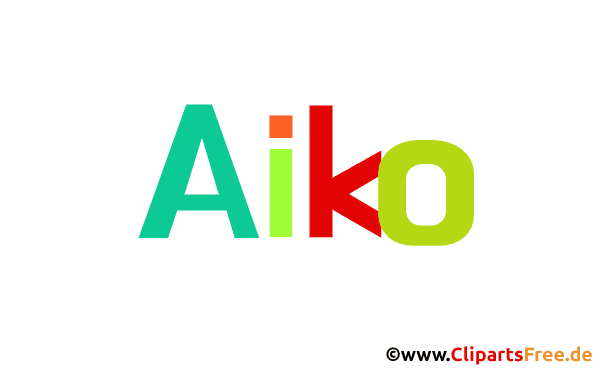 Aiko schöner Mädchenvorname für Baby als Bild