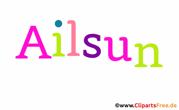 AilsunVorname für Mädchen, Baby als Illustration