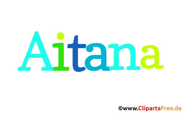 Aitana Vorname für Mädchen, Baby als Illustration