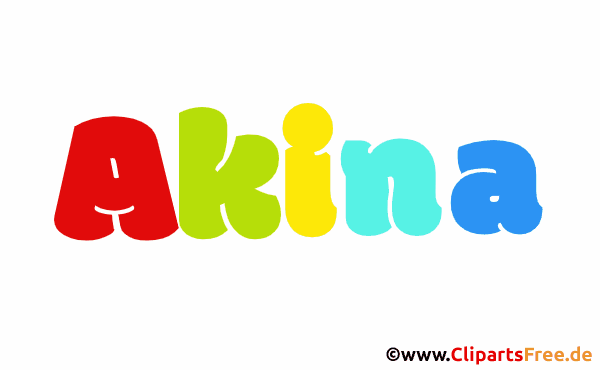 Akina Name für Mädchen als Animationsbild