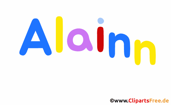 Alainn Mädchenvorname für Kind Gif animiert