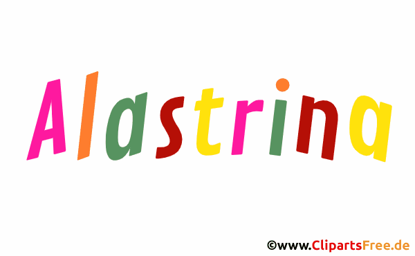 Alastrina Mädchenvorname als animiertes Bild