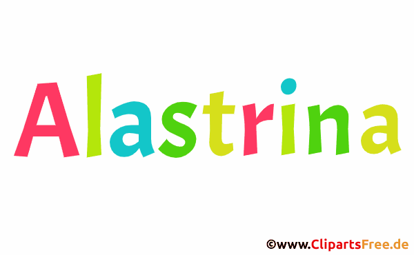 Alastrina Name Mädchenvorname für Baby Gif animiert