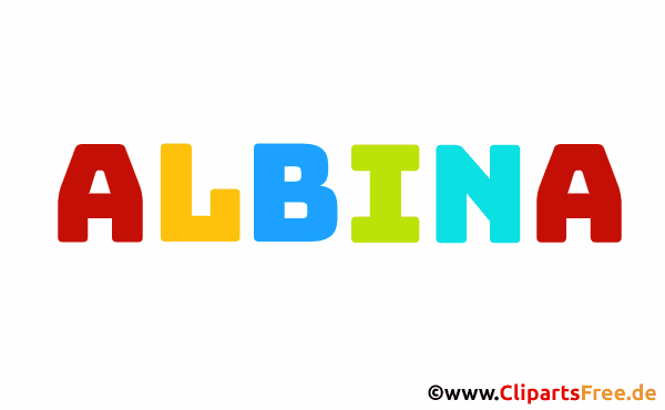 Albina Name für Baby - Schöne Mädchennamen aus bunten Buchstaben