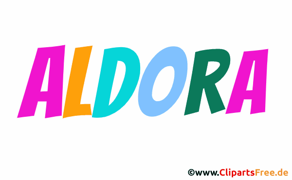 Aldora Name für Baby - Schöne Mädchennamen aus bunten Buchstaben