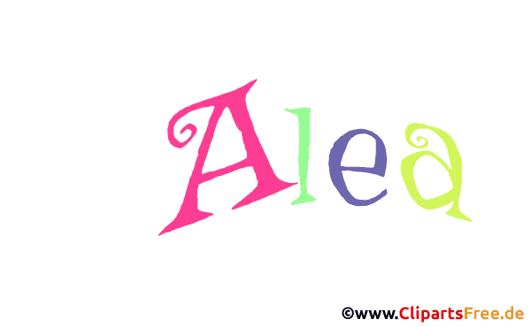 Alea Vorname für Mädchen als animierte Gif-Datei