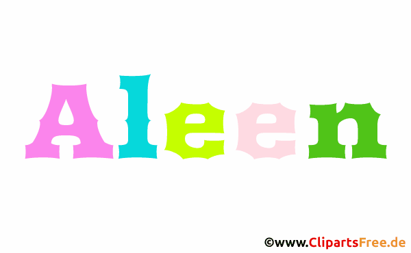 Aleen Mädchenname für Baby als Gif-Bild