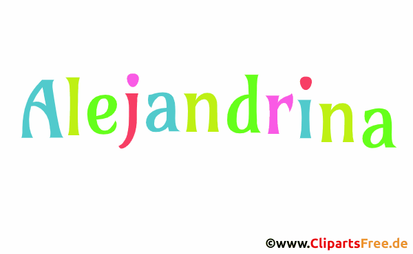 Alejandrina Name Vorname für Baby Gif-Animation