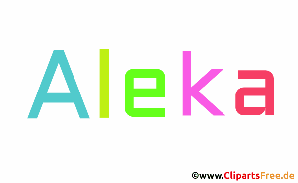 Aleka Name für Mädchen als Animationsbild