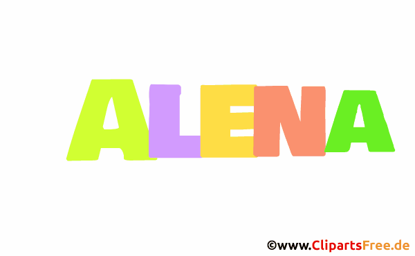 Alena Vorname für Mädchen als animierte Gif-Datei