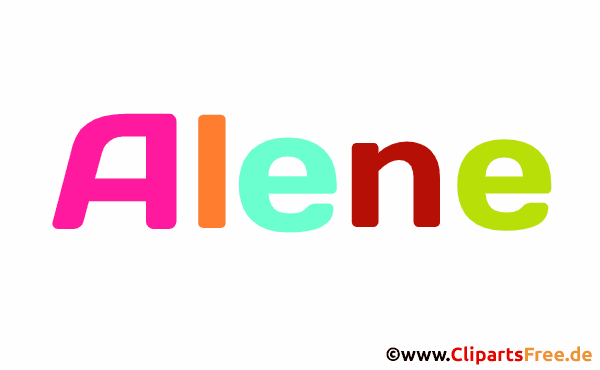 Alene Mädchenvorname als animiertes Bild