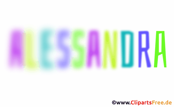Alessandra Vorname für Mädchen - Seltene Babynamen als Bilder