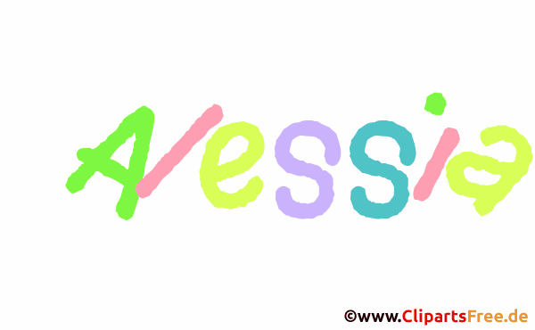 Alessia Vorname für Mädchen als animierte Gif-Datei
