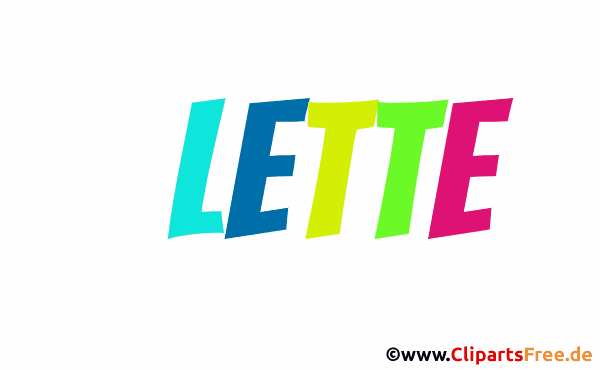 Alette schöner Vorname für Mädchen Illustration, Gif