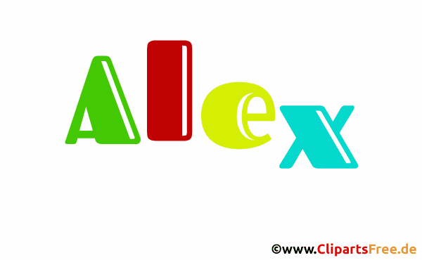 Alex Mädchenvorname für Baby als animiertes Bild