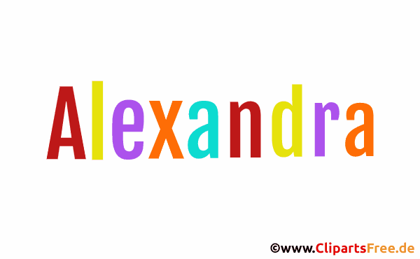 Alexandra Mädchenname für Baby als Gif-Bild