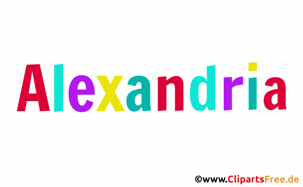 Alexandria Name Mädchenvorname für Baby Gif animiert