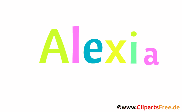 Alexia Vorname für Mädchen als animierte Gif-Datei