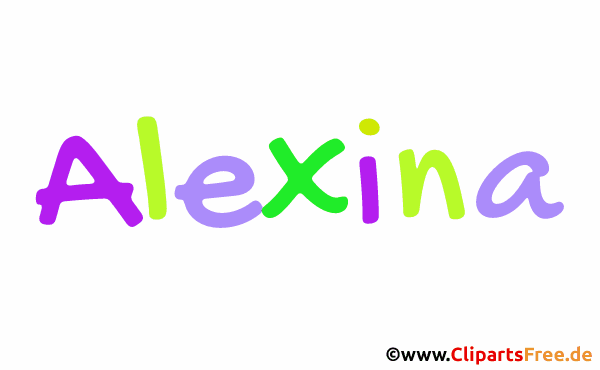 Alexina schöner Vorname für Mädchen Illustration, Gif