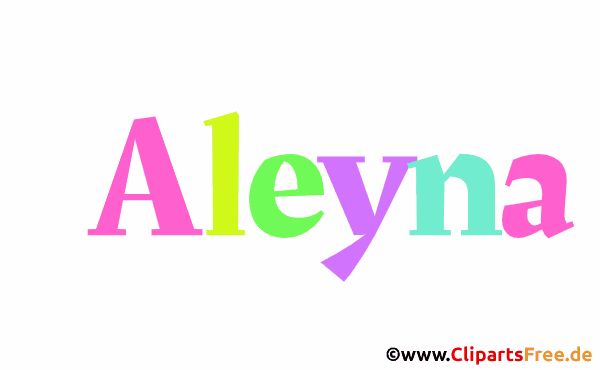 Aleyna Vorname für Mädchen als animierte Gif-Datei