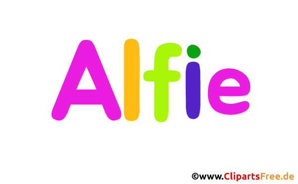 Alfie Mädchenvorname als animiertes Bild