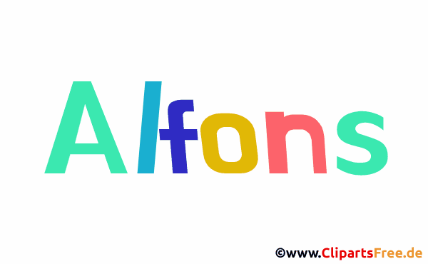 Alfons Mädchenname für Baby als Gif-Bild