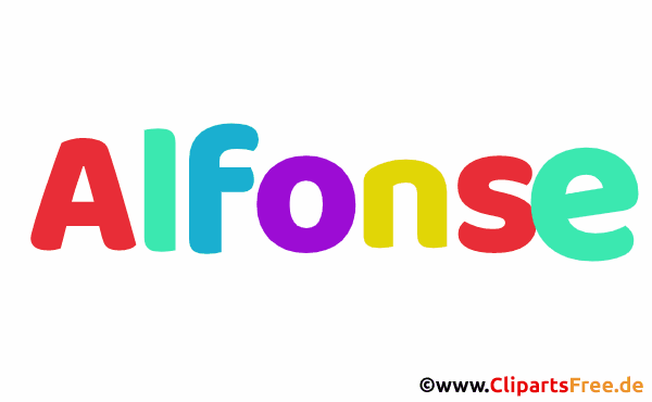 Alfonse Name Vorname für Baby Gif-Animation