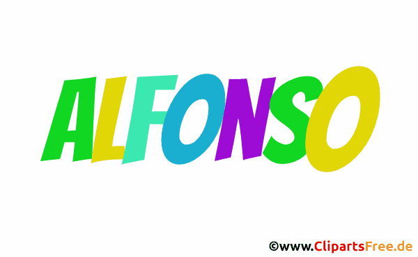 Alfonso Name Mädchenvorname für Baby Gif animiert