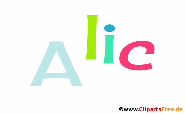 Alic Name für Mädchen als Animationsbild