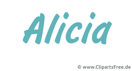 Alicia schöner Name für Mädchen animiert